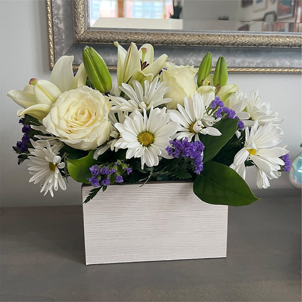 Beyond Blue Box Bouquet – LANELLE'S FLORAL DESIGNS, Livonia LA