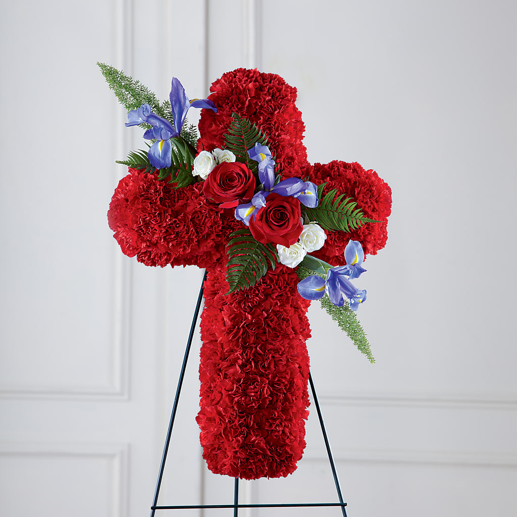 Faithful Hero Floral Cross – LANELLE'S FLORAL DESIGNS, Livonia LA