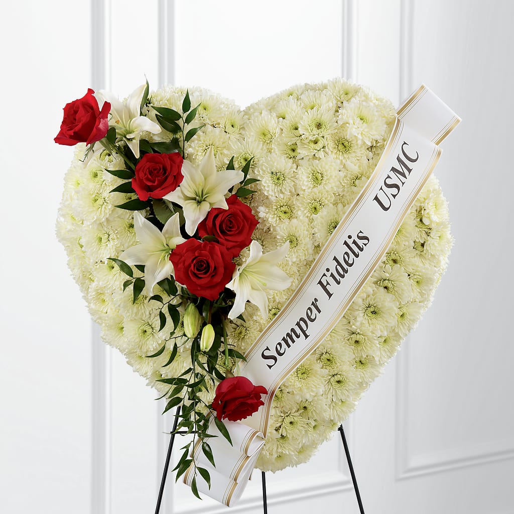 Heartfelt Hero Standing Heart – LANELLE'S FLORAL DESIGNS, Livonia LA