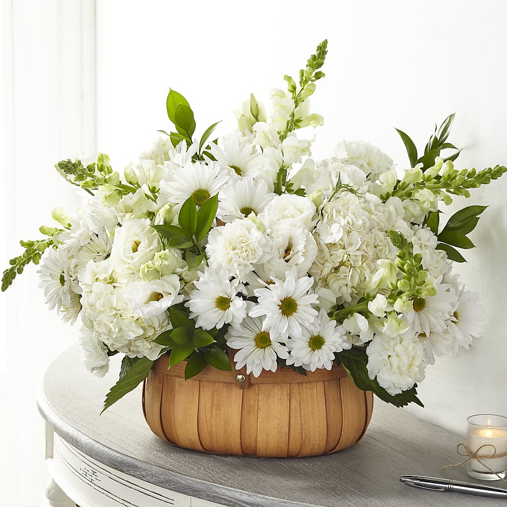 Pure Ivory Basket – LANELLE'S FLORAL DESIGNS, Livonia LA