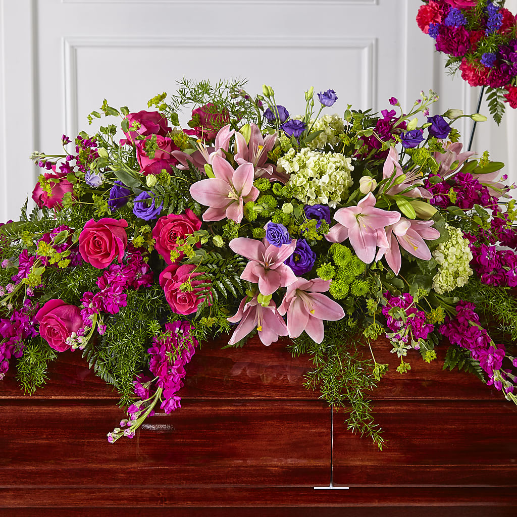 Radiant Tribute Casket Spray – LANELLE'S FLORAL DESIGNS, Livonia LA