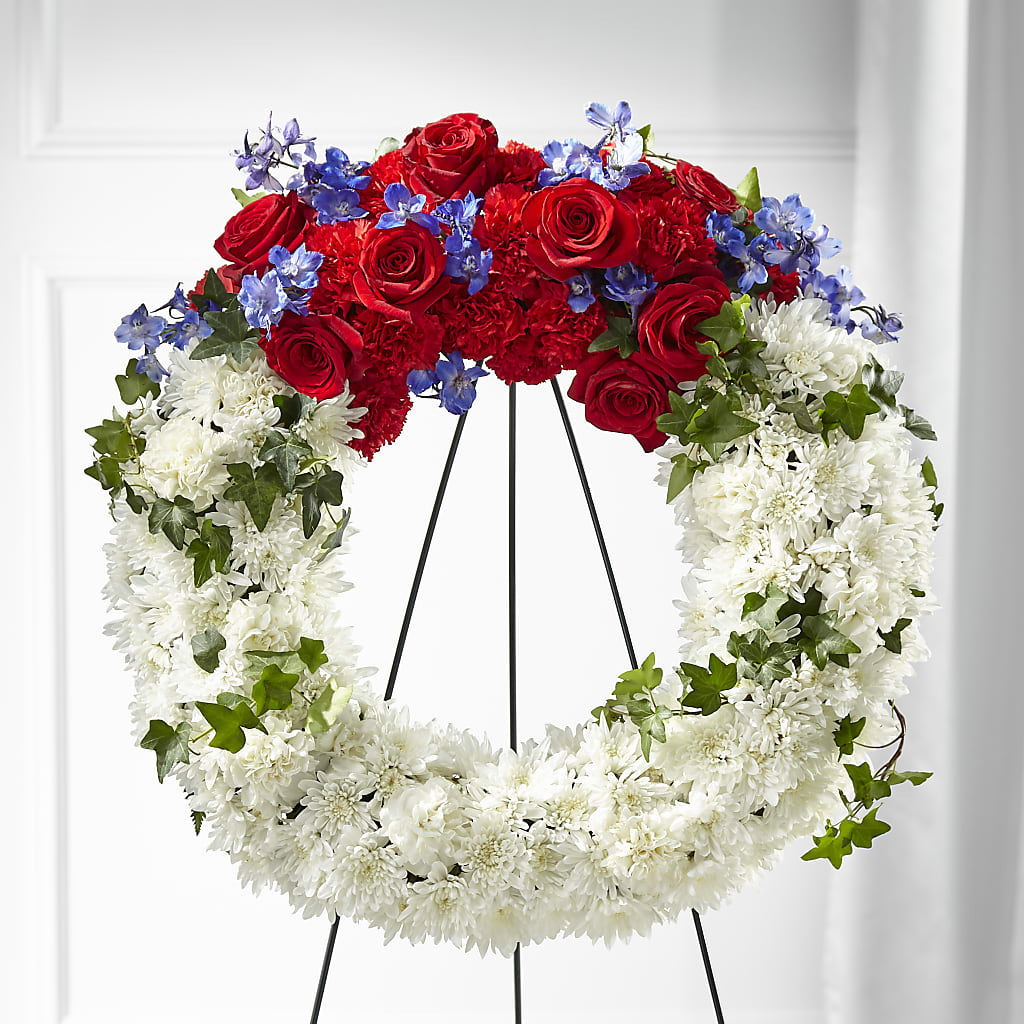 Patriotic Passion Wreath – LANELLE'S FLORAL DESIGNS, Livonia LA