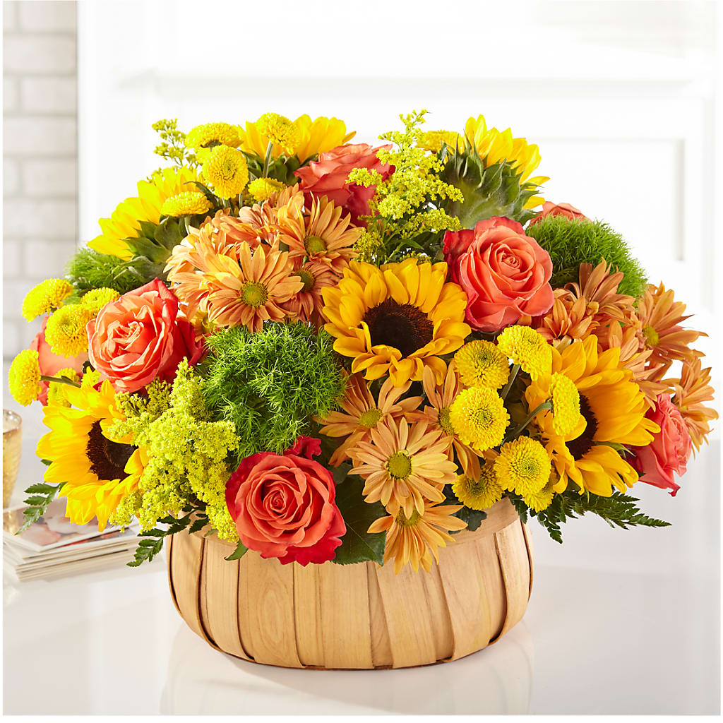 Harvest Sunflower Basket – LANELLE'S FLORAL DESIGNS, Livonia LA