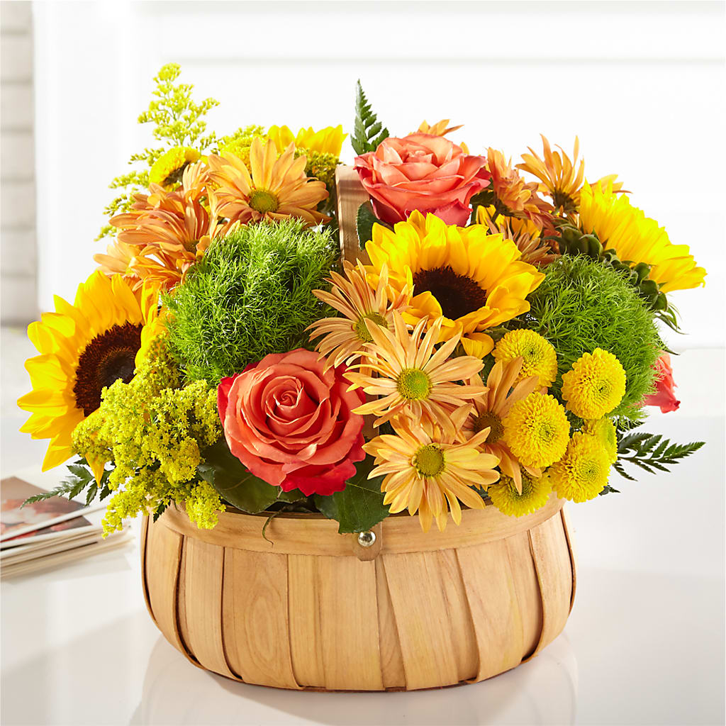Harvest Sunflower Basket – LANELLE'S FLORAL DESIGNS, Livonia LA