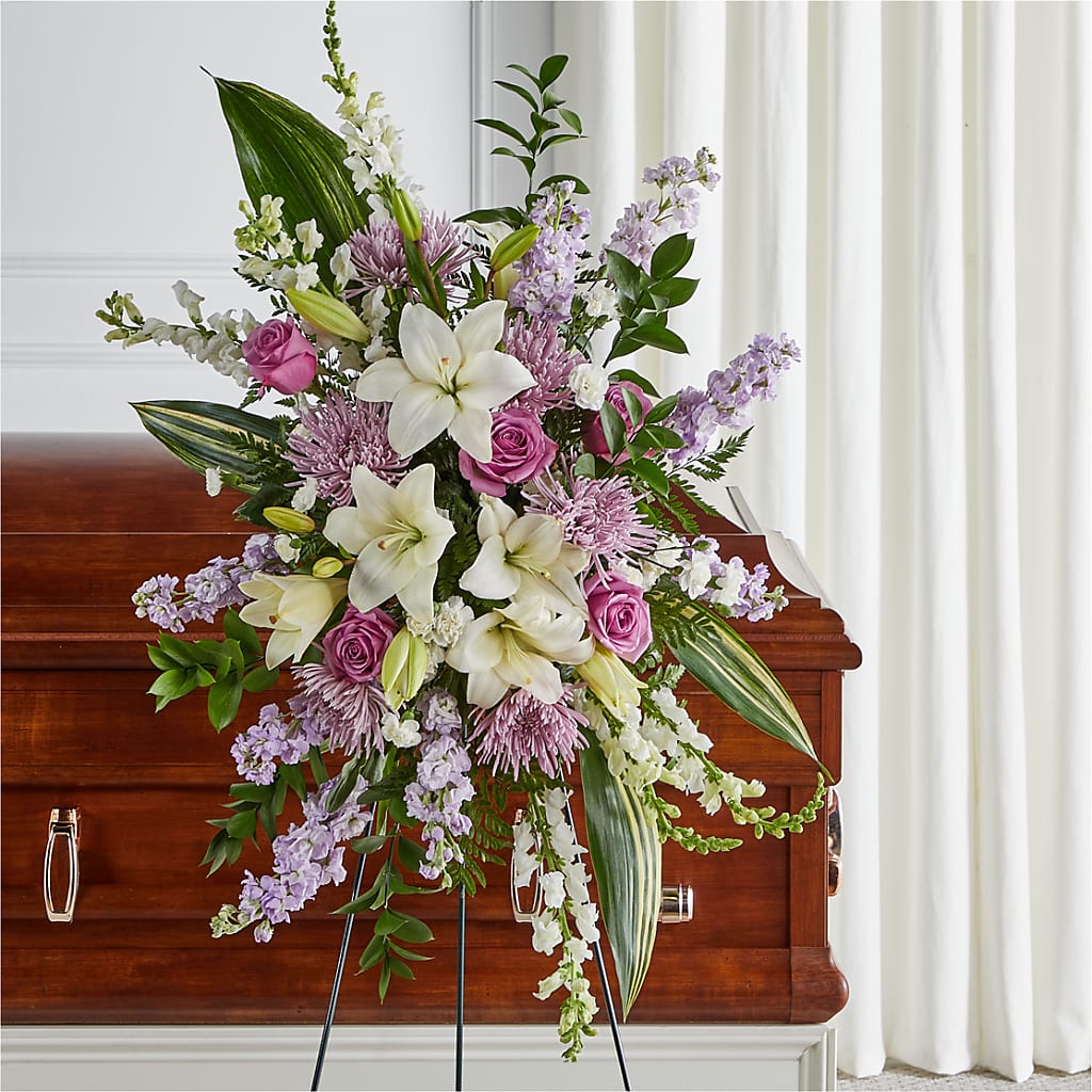 Grateful Hearts Standing Spray – LANELLE'S FLORAL DESIGNS, Livonia LA