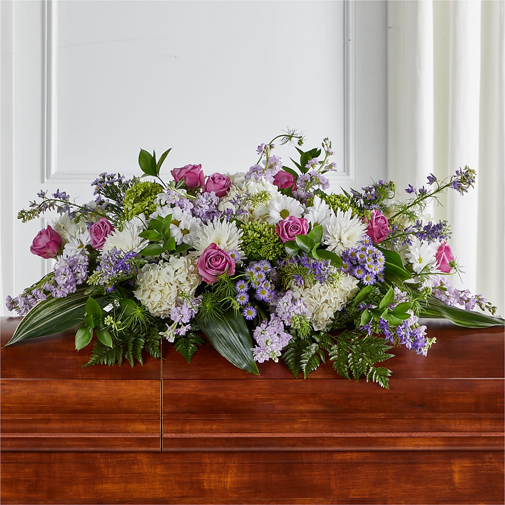 Meadows of Serenity Casket Spray – LANELLE'S FLORAL DESIGNS, Livonia LA
