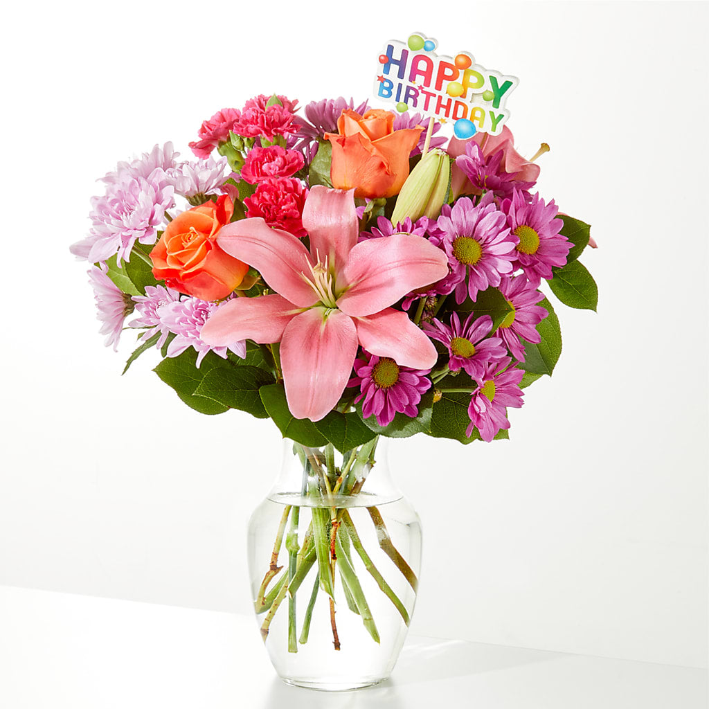 One and Only Bouquet & Happy Birthday Topper – LANELLE'S FLORAL DESIGNS, Livonia LA