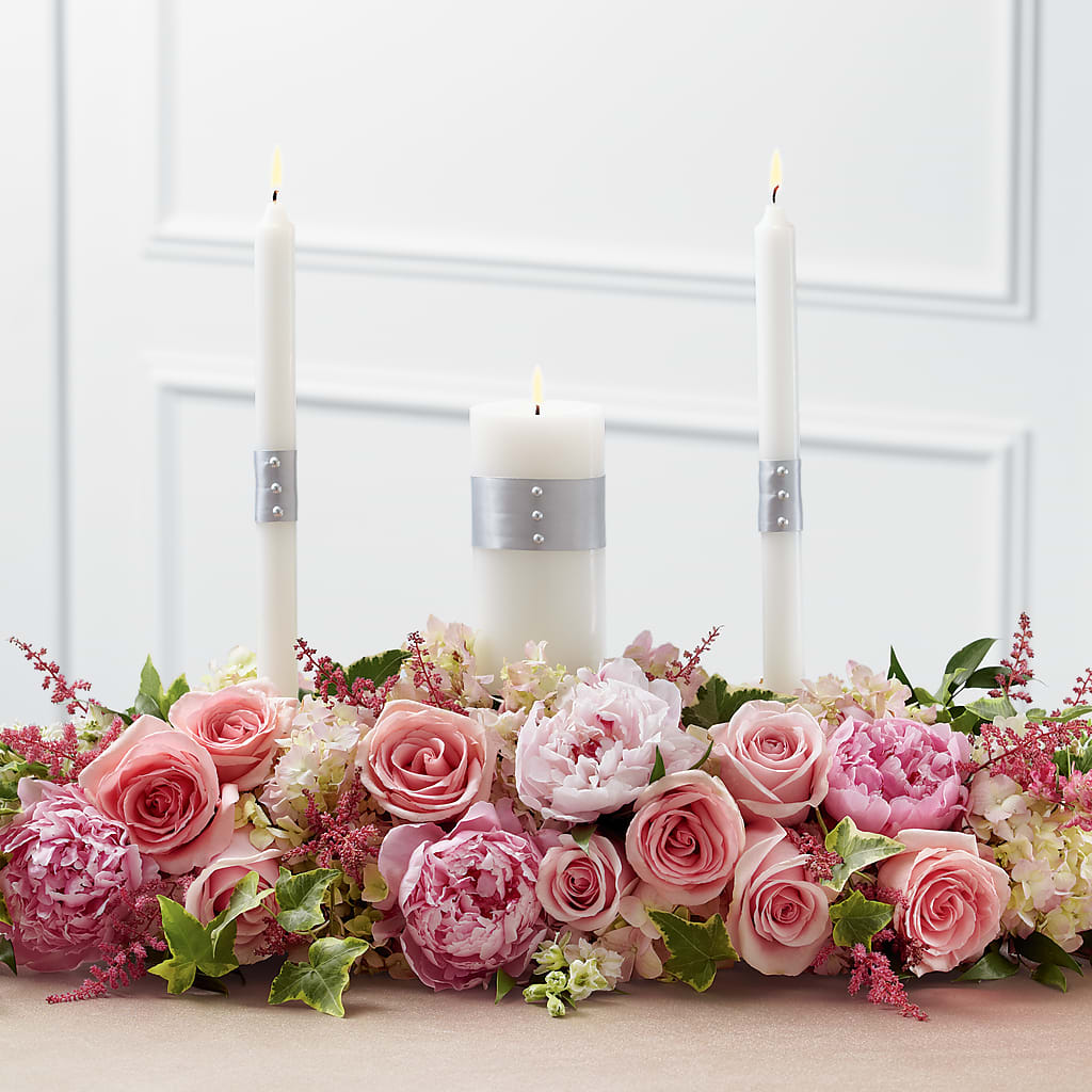 Worldwide Romance Unity Candle Arrangement – LANELLE'S FLORAL DESIGNS, Livonia LA