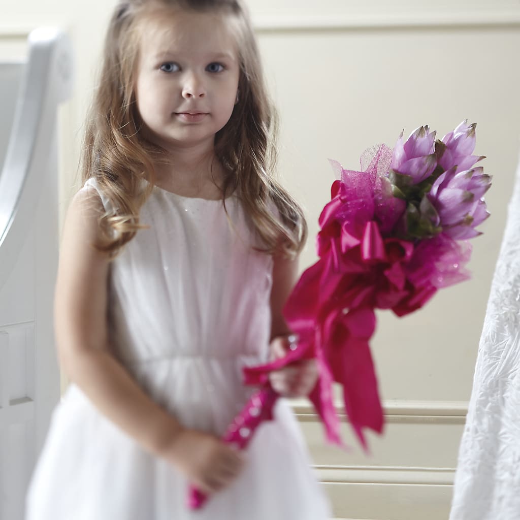 Sparkle Pink Flower Girl Bouquet – LANELLE'S FLORAL DESIGNS, Livonia LA