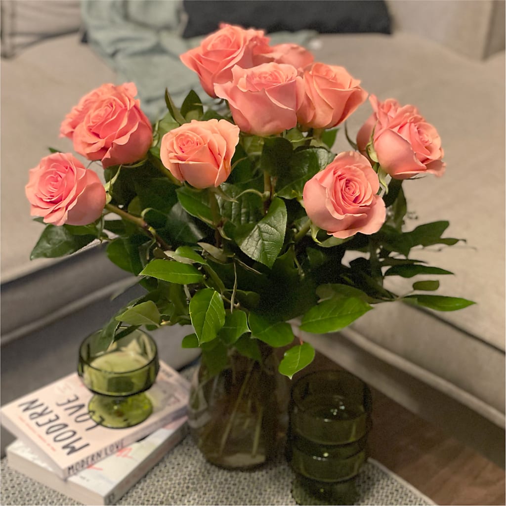 Long Stem Pink Rose Bouquet – LANELLE'S FLORAL DESIGNS, Livonia LA
