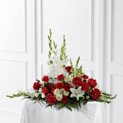 Crimson & White Arrangement – LANELLE'S FLORAL DESIGNS, Livonia LA