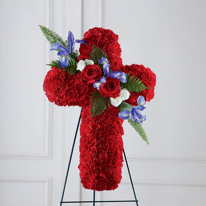 Faithful Hero Floral Cross – LANELLE'S FLORAL DESIGNS, Livonia LA
