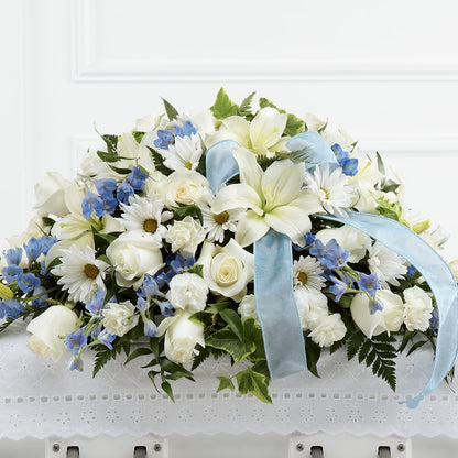 Tender Treasure Casket Spray – LANELLE'S FLORAL DESIGNS, Livonia LA