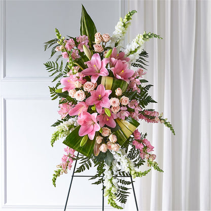 Elegant Embrace Standing Spray – LANELLE'S FLORAL DESIGNS, Livonia LA