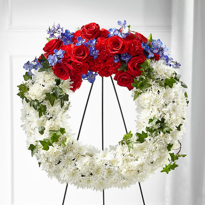 Patriotic Passion Wreath – LANELLE'S FLORAL DESIGNS, Livonia LA
