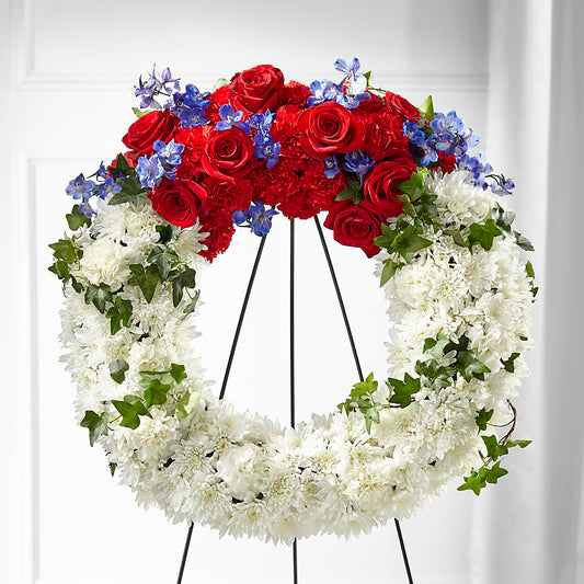 Patriotic Passion Wreath – LANELLE'S FLORAL DESIGNS, Livonia LA